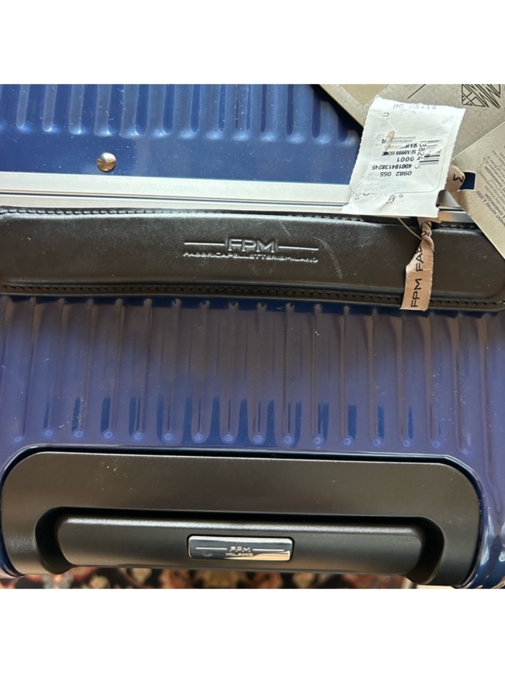FPM Milano hard Bank 58 collection suitcase, NWT .Navy/silver - Picture 11 of 15